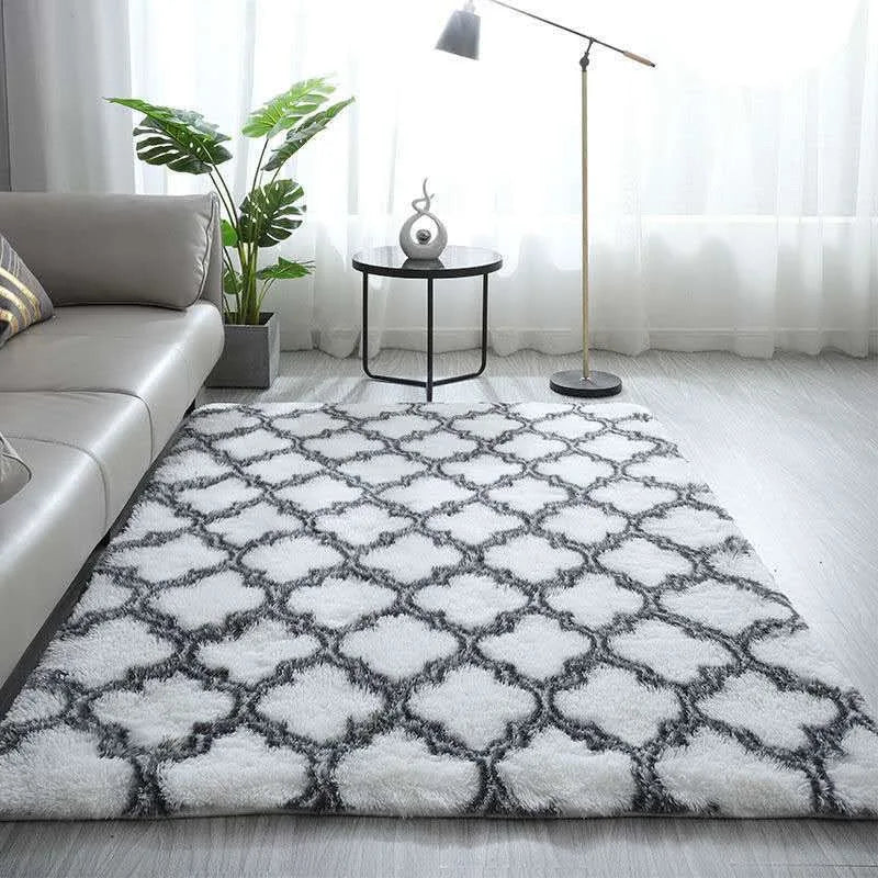 Large Plush White Area Rug – Soft Fluffy Carpet for Living Room, Bedroom, Teen Room & Home Decor