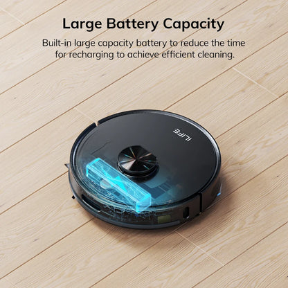 ILIFE A20 Robot Vacuum and Mop Combo – LiDAR Navigation, 3000Pa Suction, Smart Mapping, App/Alexa Control, Ideal for Pet Hair