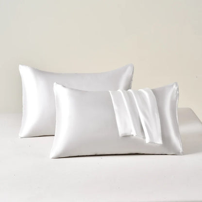 2PCS Satin Pillowcase Set - Soft Smooth Cooling Pillow Covers for Skin & Hair Care