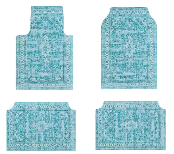Bohemian Universal Floor Mat Set - American Retro Anti-Slip Soft Rugs for Car, Bedroom and Home