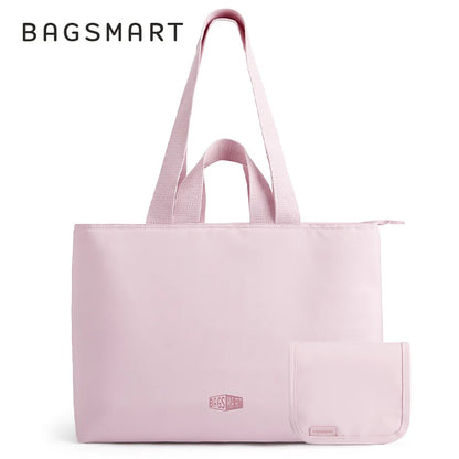 BAGSMART Large Capacity Tote Bag - Multi-Pocket Mummy Bag with Versatile Shoulder & Messenger Carry Design for Women