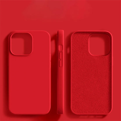 Original Liquid Silicone iPhone Case - Shockproof Soft Back Cover for iPhone 15, 14, 13, 12, 11 Pro Max & More
