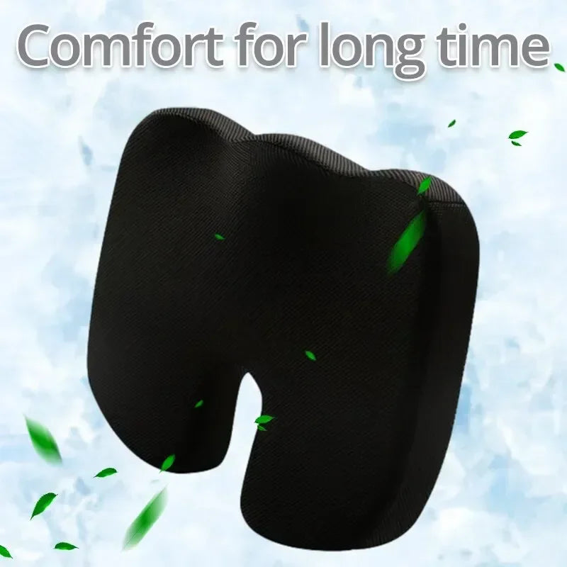 Orthopedic Memory Foam Seat Cushion – U-Shaped Coccyx Support Pad for Office Chair, Car & Home Comfort Massage Cushion
