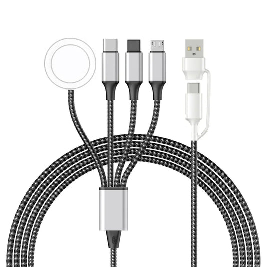 4-in-2 Multi Watch Charging Cable – Fast USB Type-C Charger for iWatch, iPhone, AirPods & iPad Accessories