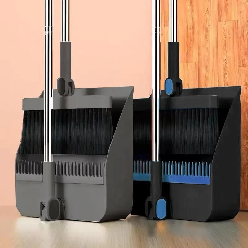 Household Broom & Dustpan Set – Foldable Sweep Broom with Brush Head and Garbage Shovel for Easy Cleaning