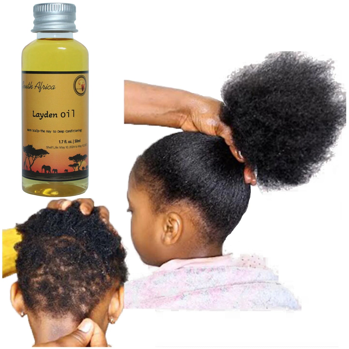 Artisanal African Traditional Layden Nourish Oil 50ml - Moisture Locking, Scalp & Hair Roots Strengthening