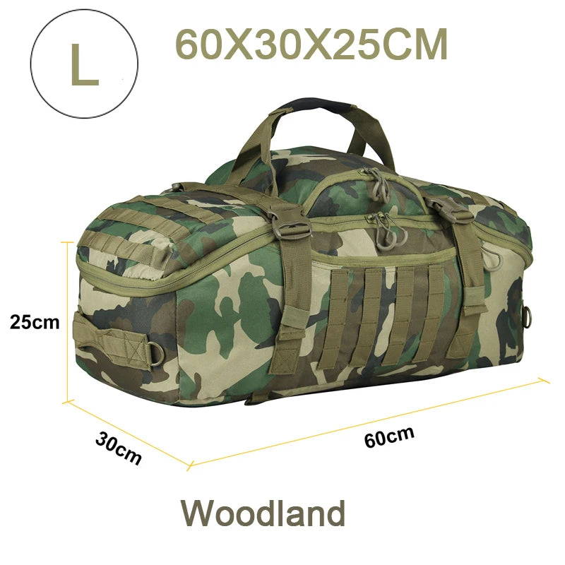 LQARMY Tactical Military Backpack – 30L/45L/80L 3-in-1 Gym, Camping, Travel Bag