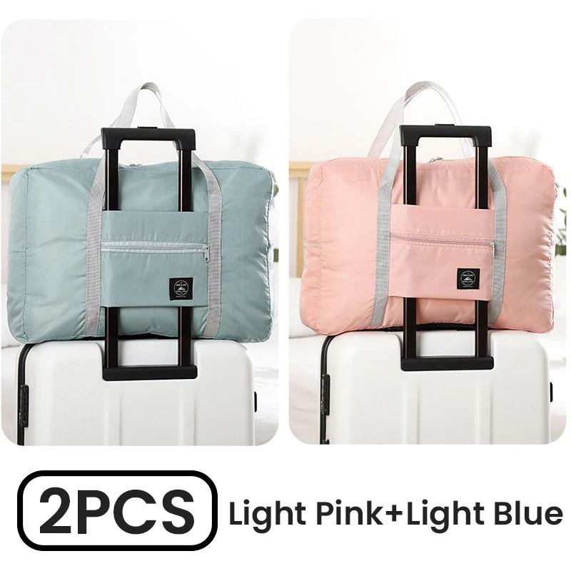 2-Pack Foldable Travel Duffel Bags – Airlines Carry-On, Weekender & Gym Tote for Men and Women