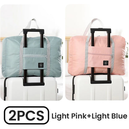 2-Pack Foldable Travel Duffel Bags – Airlines Carry-On, Weekender & Gym Tote for Men and Women
