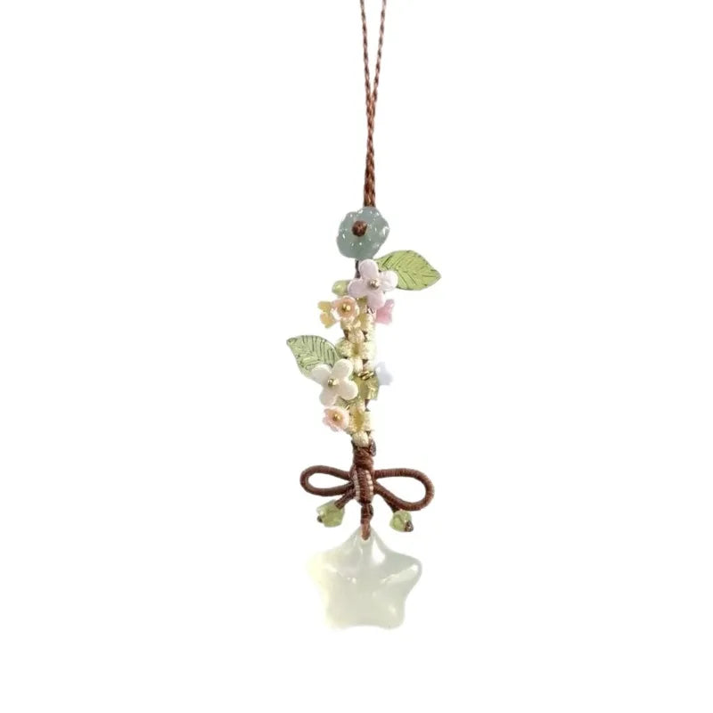 Ice Crystal Star Flower Pendant - Sweet Transparent Mobile Phone & Bag Charm Accessory