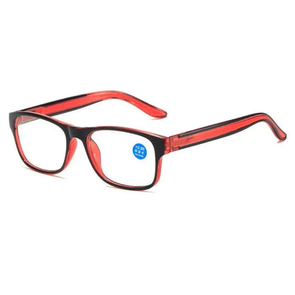 Anti Blue Light Reading Glasses – Fashion Clear Square Computer Eyewear with Spring Legs Frame for Women & Men