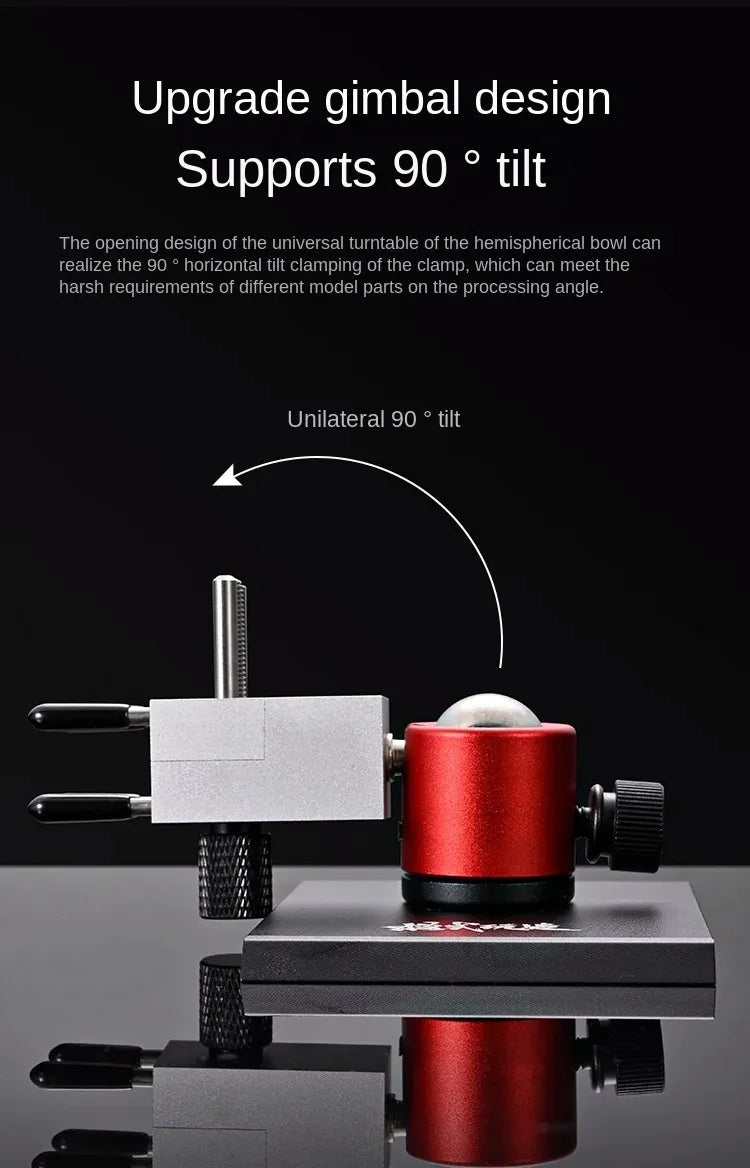 2-in-1 Etching Sheet Bender & 360° Vise Tool Holder — Precision Parts Bender for Gundam, Mecha & Military Model DIY