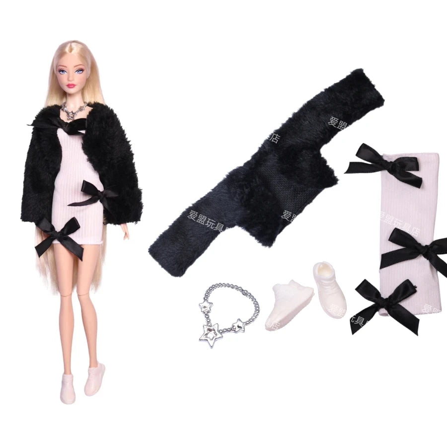 Doll Clothes for 30cm Barbie – Skirt, Outerwear, Pants & Shoes Accessories