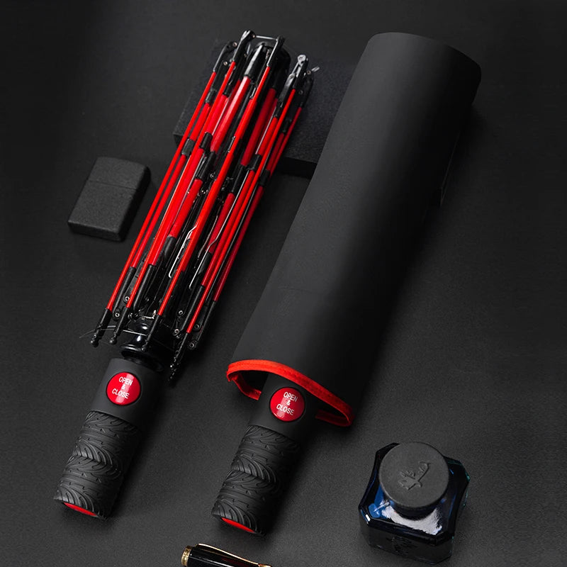 8-Bone Windproof Automatic Folding Umbrella – UV Sunblock Travel Umbrella for Men, Business Style