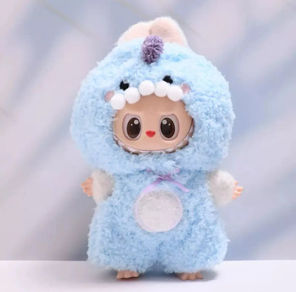 15cm/17cm LABUBU Doll Outfits – Sitting Party Plush Animal Sets for Generations 1-3, Cute Gifts for LABUBU Fans
