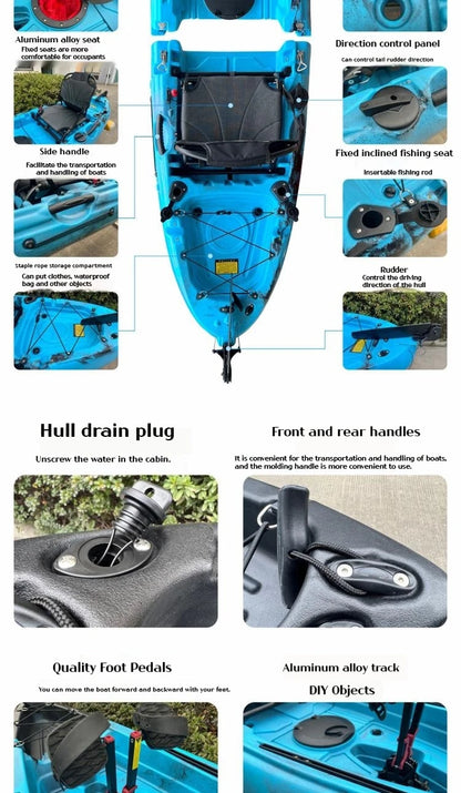 Modular Electric & Pedal-Driven Kayak – Portable Detachable Canoe, Lightweight Inflatable Folding Boat for Fishing & Adventure