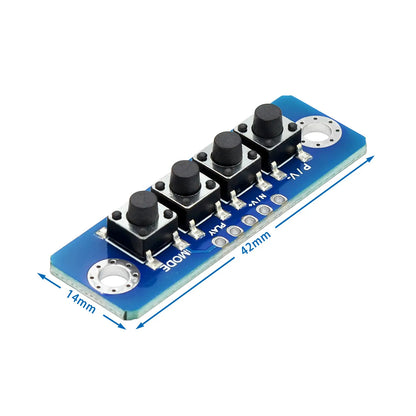 Independent Button Module - 1 to 6 Bit MCU Micro Switch Board for Bluetooth Power Amplifiers and DIY Electronics