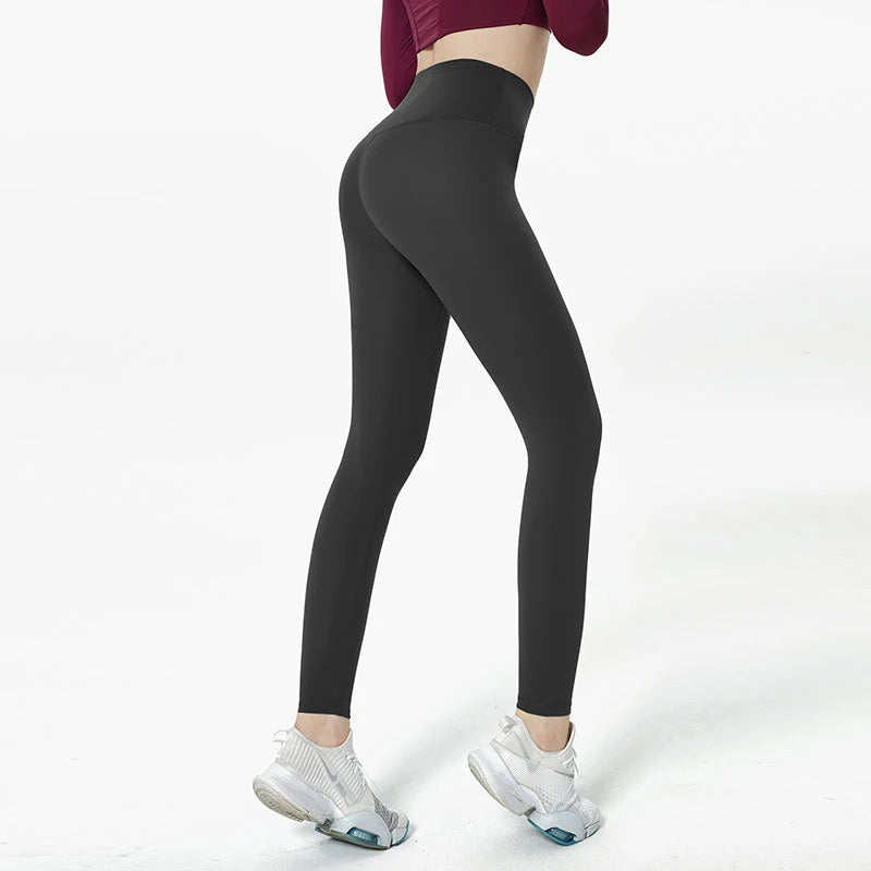 Women's High Waist Seamless Leggings - Naked Feel Push Up Yoga Pants For Fitness, Running & Gym Training