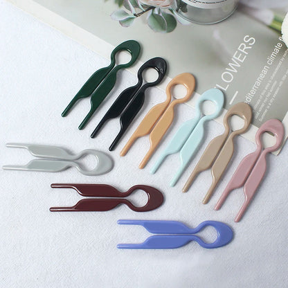 Retro Design U-Shaped Hair Sticks: New Barrettes Clip Hairpins for Women and Girls - Sweet Ponytail Meatball Head Hair Accessories