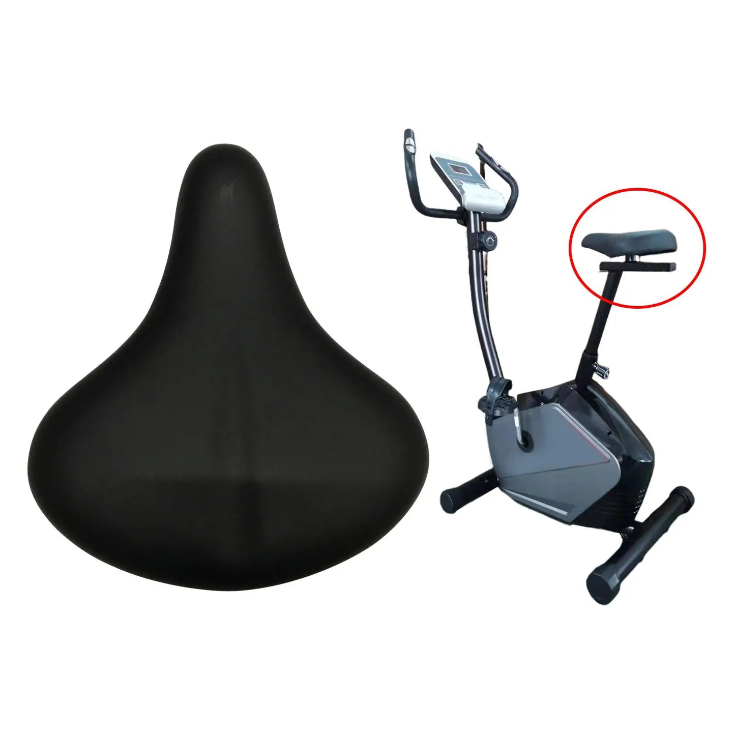 Universal Padded Waterproof Bike Seat – Comfortable Foam Cushion for Exercise & Stationary Bikes