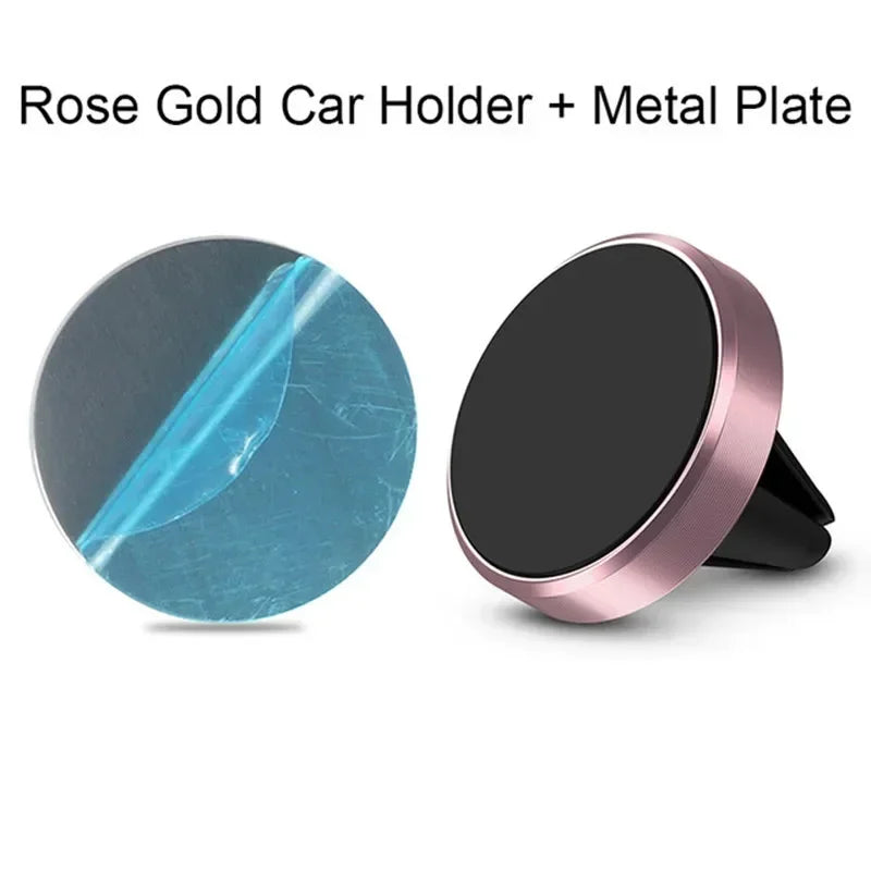 Magnetic Car Phone Holder – Air Vent Mount Stand for iPhone, Samsung, Xiaomi, Huawei Smartphones