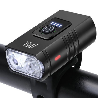 LED Bicycle Front Light - Type-C Rechargeable MTB Road Bike Headlamp, Easy-Install Cycling Accessory