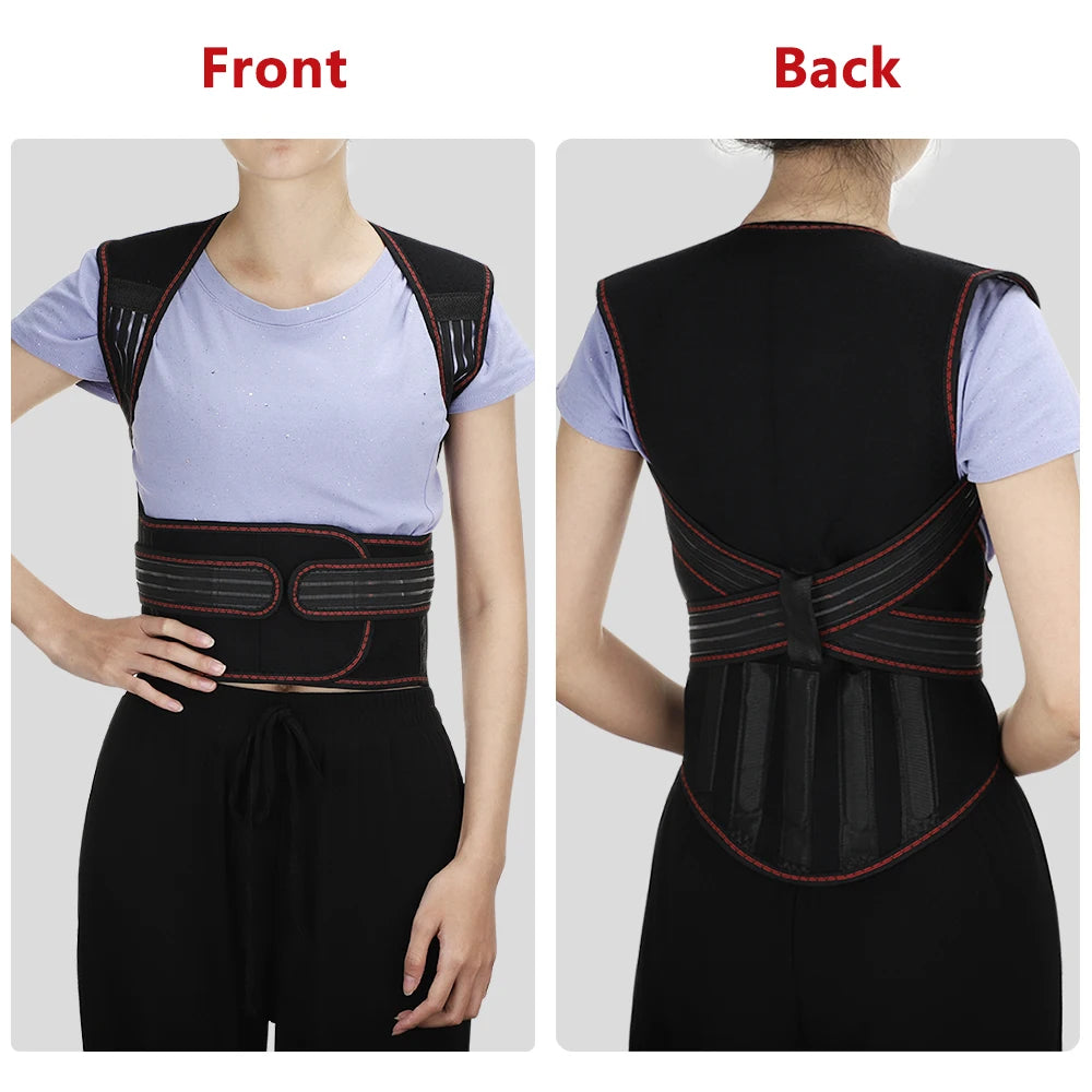 Tourmaline Magnetic Heated Vest — Self-Heating Thermal Clothing, Lumbar Waist Brace, Posture Corrector & Pain Relief Corset