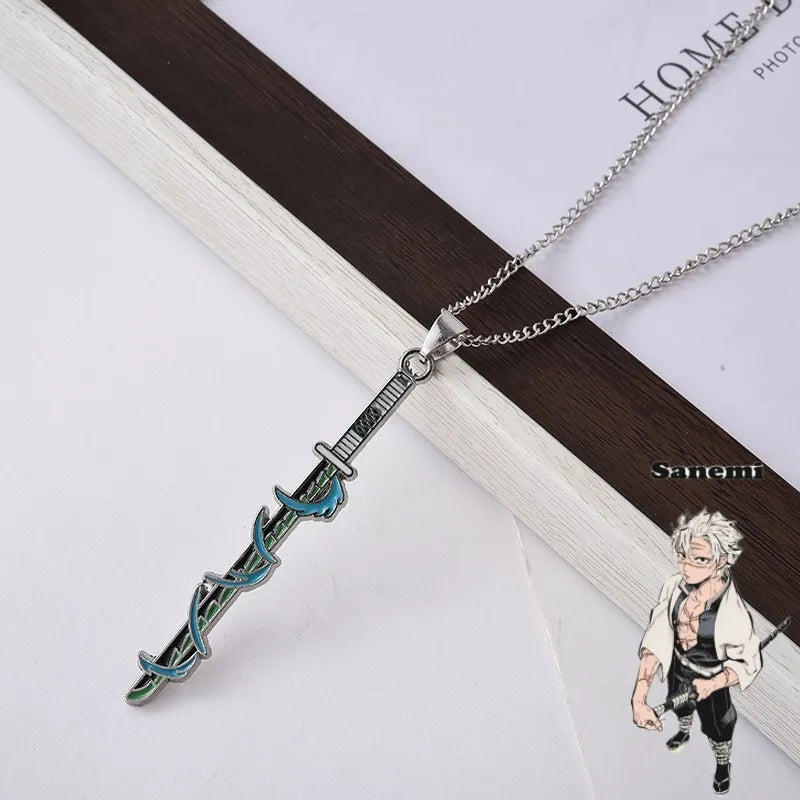 Demon Slayer Anime Necklace – Kimetsu no Yaiba Enamel Pendant Choker, Stainless Steel Cosplay Jewelry Gift