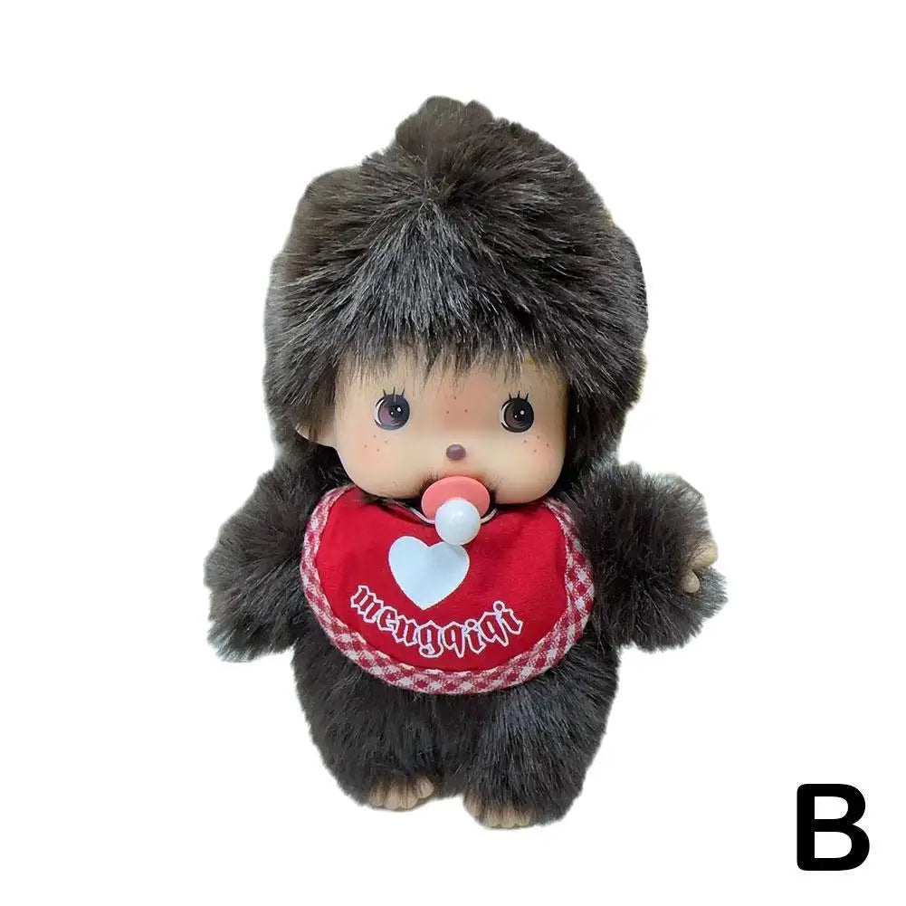 15/20cm Kawaii Mengqi Monkey Plush Doll – School Bag Pendant, Keychain Decor & Cute Birthday Gift