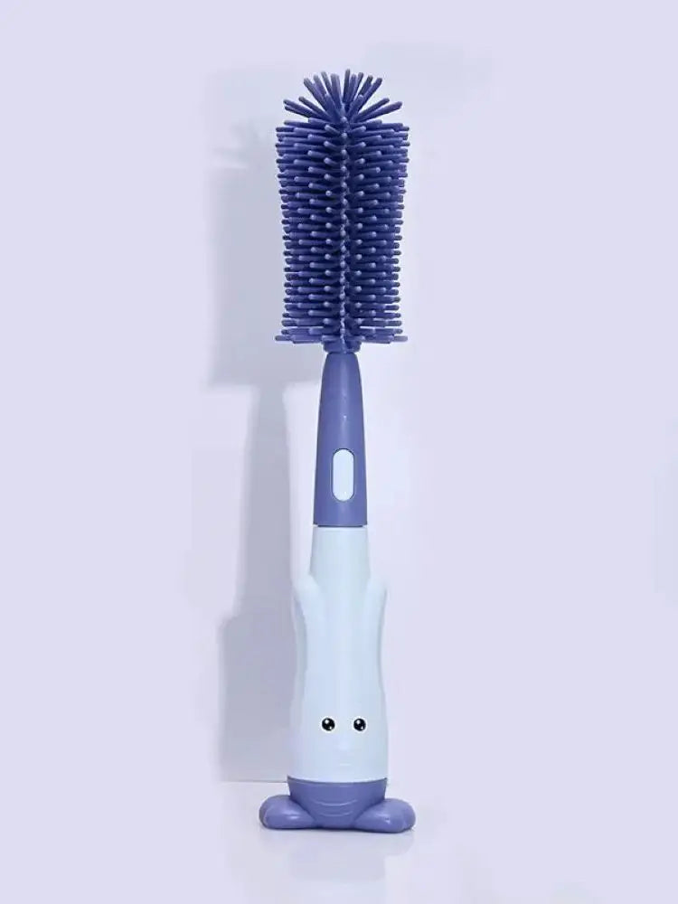3-in-1 Silicone Bottle Cleaning Brush Set - Food-Grade Standing Cup Brush, Baby Bottle Nipple Brush, and Straw Cleaner