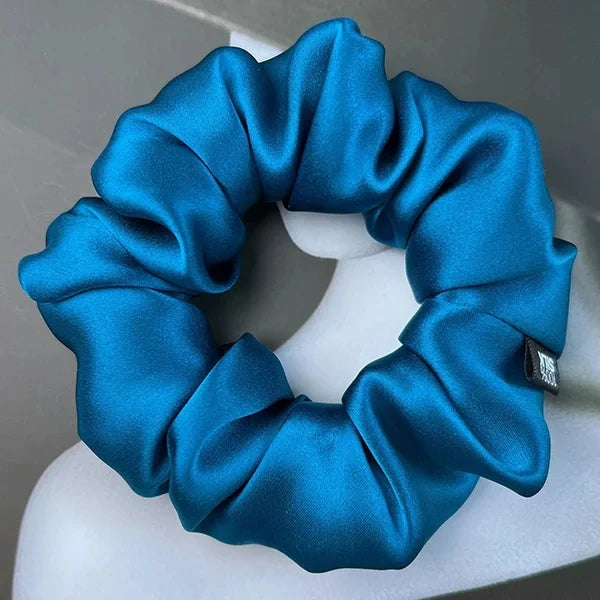 100% Mulberry Silk Hair Scrunchies – 19 Momme Elastic Hair Ties for Women & Girls, Large Soft Ponytail Holders Luxury Hair Accessories