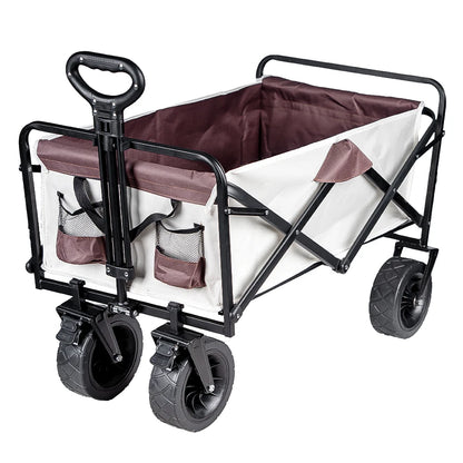 Heavy Duty Collapsible Folding Beach Wagon – Large-Capacity Portable Utility Cart for Garden & Camping