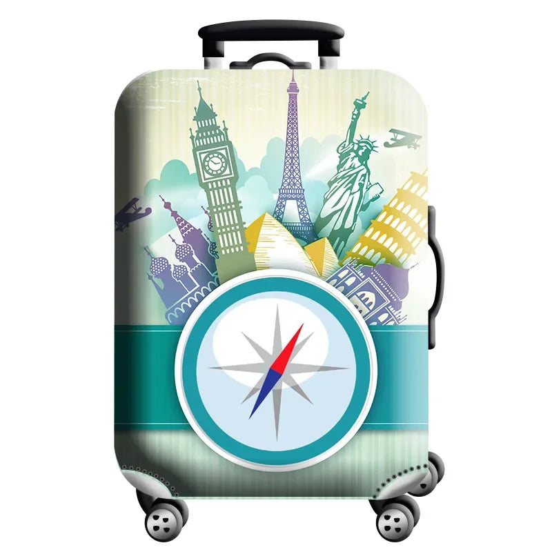 Stretch Fabric Luggage Cover — Dustproof Suitcase Protector for 18-32 Inch Travel Bags