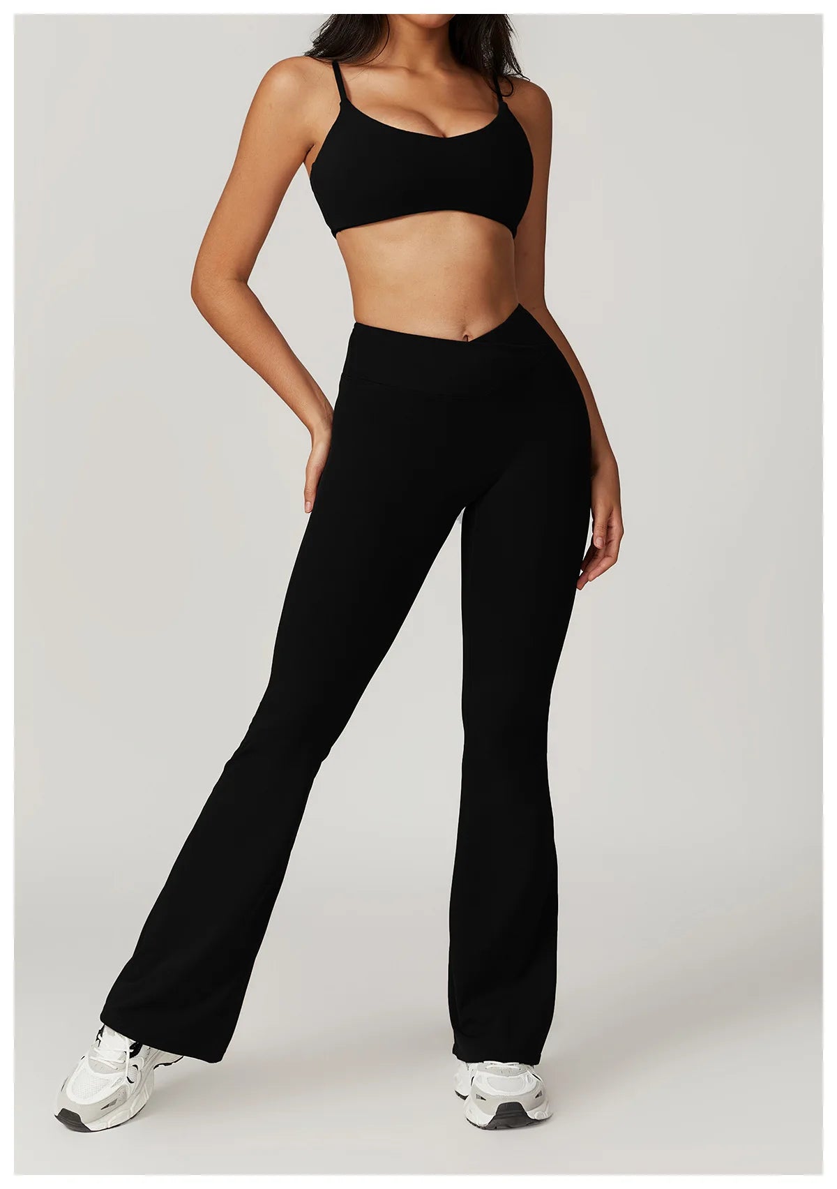Women’s 2PCS Sportswear Yoga Set – Short Sleeve Crop Top & High Waist Leggings for Gym & Fitness