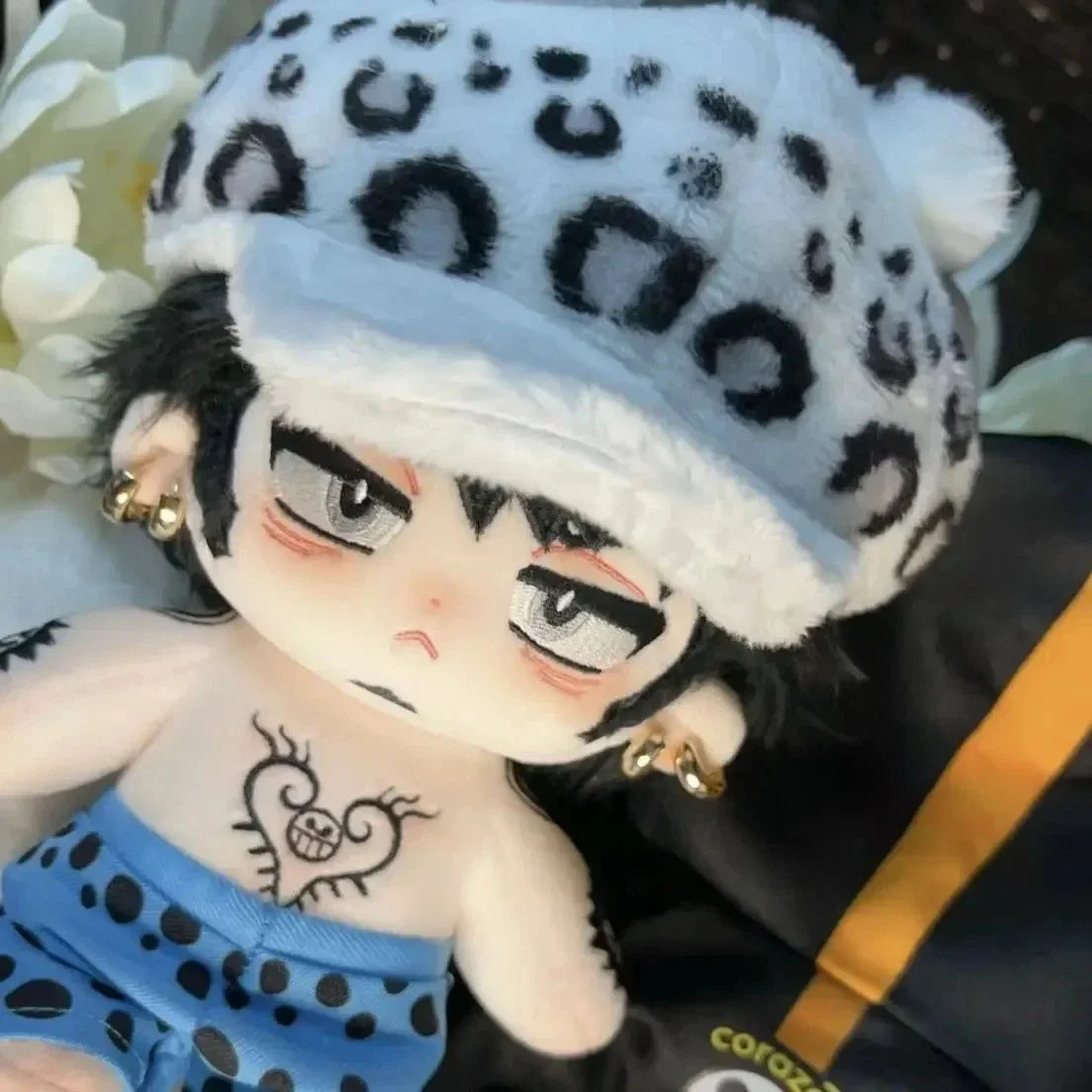 20cm Trafalgar D. Water Law Anime Plush Doll — Cosplay Stuffed Cartoon Plushie Pillow Toy Figure Gift
