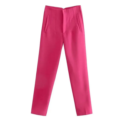 Women High Waist Office Pants - Fashion Formal Pencil Trousers for Workwear Business & Casual Outfits