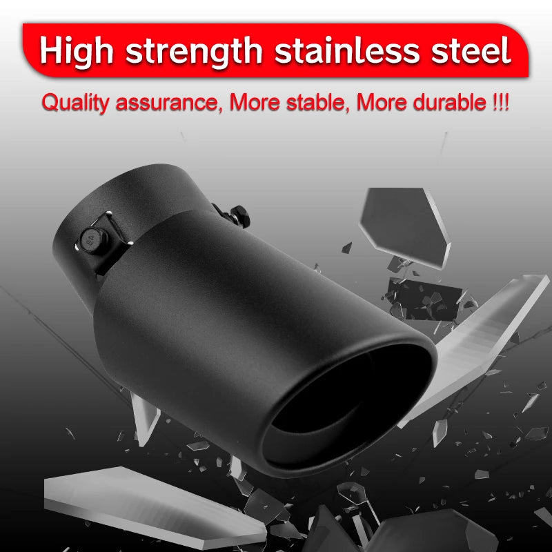 2.5" Black Car Exhaust Muffler Tips - Rear Tail Pipes for Custom Exhaust Systems