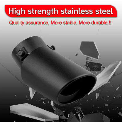 2.5" Black Car Exhaust Muffler Tips - Rear Tail Pipes for Custom Exhaust Systems