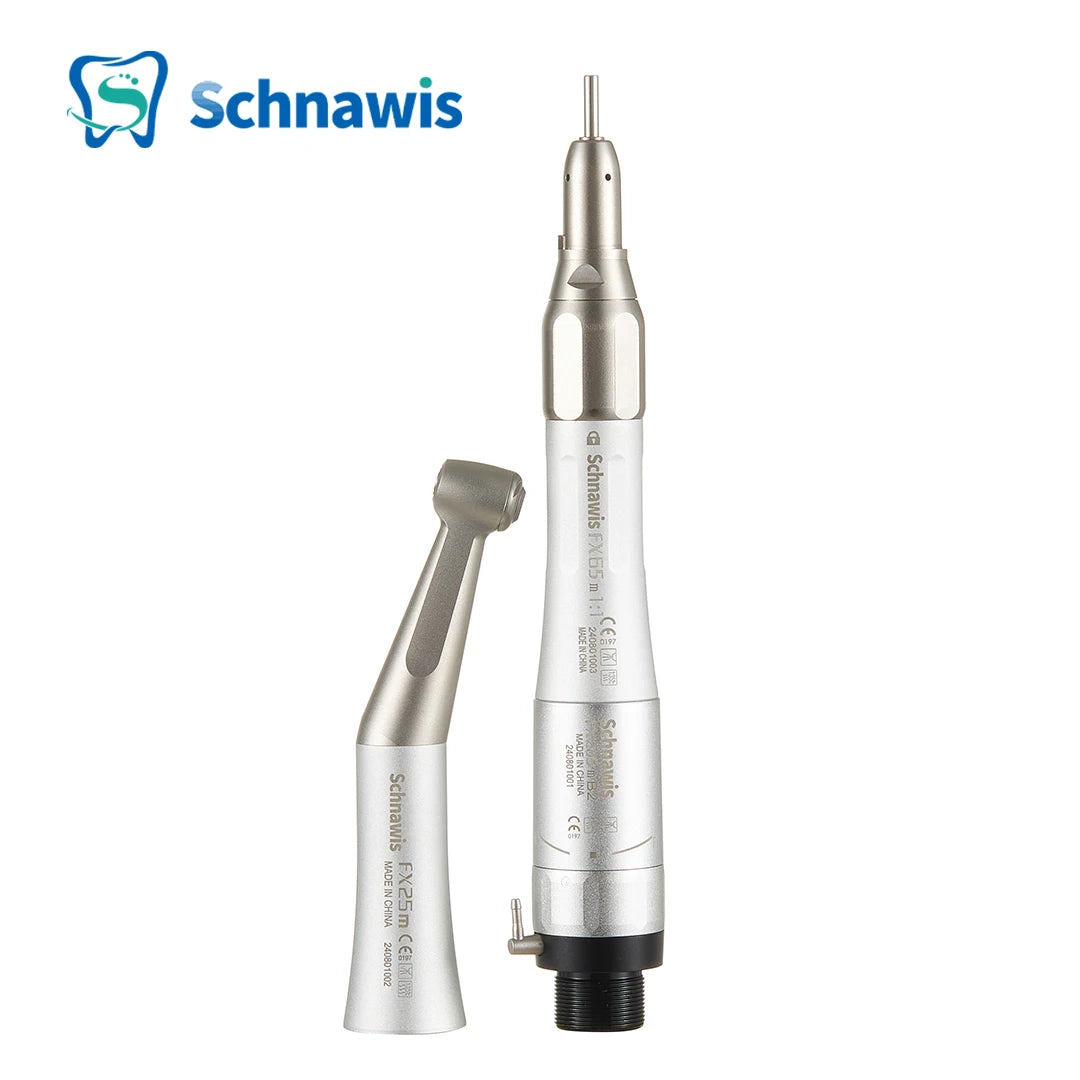 NSK FX25 FX65 1:1 Direct Drive Contra Angle — Low-Speed Dental Handpiece with Mini Head for Polishing
