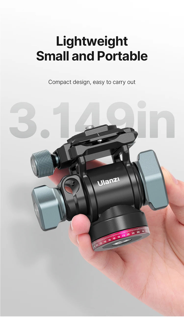 Ulanzi U-190 Panoramic Tripod Head – Hydraulic Fluid Video Damping Head for DSLR, Monopod & Mobile Camera Stand