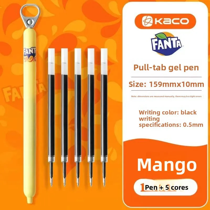 KACO Lingyue Pull-Tab Gel Pens - Multi-Color Quick-Dry Smooth Writing Stationery Collection