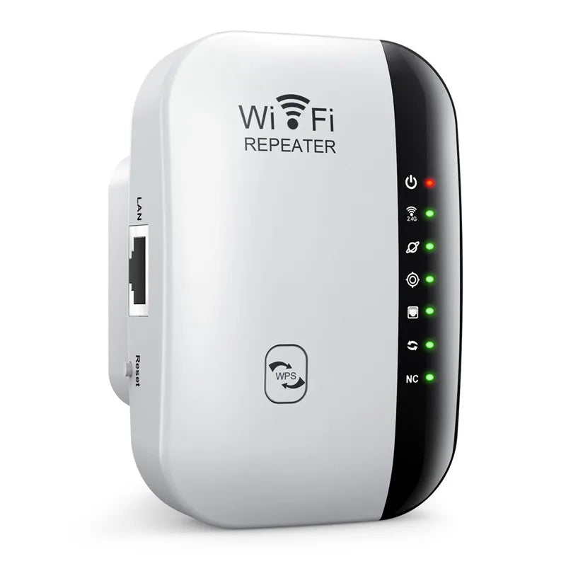 300Mbps Wireless WiFi Repeater — 2.4G WiFi Extender & Signal Booster, 802.11N Router Adapter for Home & Office