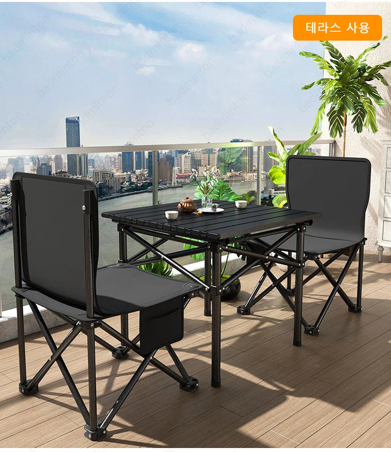 Camping Folding Table & Chair Set – Lightweight, Stable, Easy to Install Outdoor Table for Camping