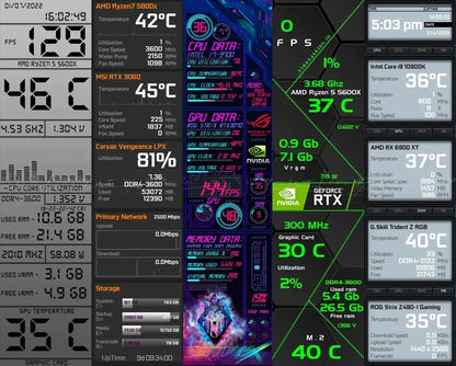 8.8 Inch Long Strip LCD Screen – 1920x480 HD-MI Driver Board Secondary Monitor for CPU, GPU, SSD Information with AIDA64 Sub Display
