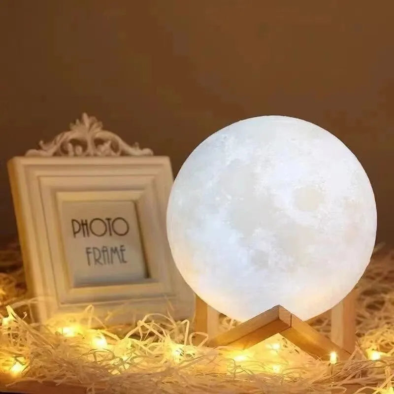 LED Moon Galaxy Night Light - DIY Warm Light Bedroom Decor & Birthday Gift for Kids, Girls & Women