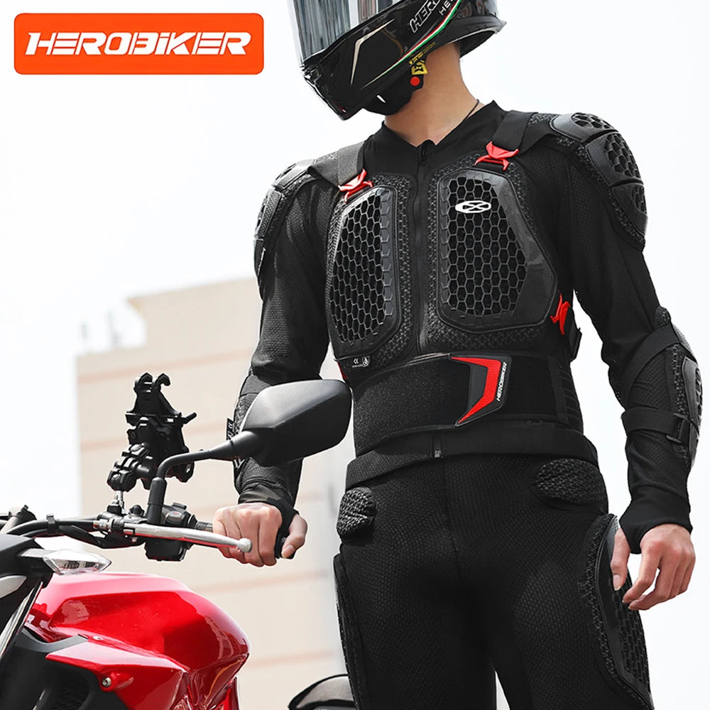 Motocross Armor Jacket & Pants Set – Off-Road Motorcycle Protective Gear with Anti-Crash Chest & Back Padding, CE Certified