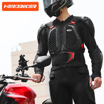 Motocross Armor Jacket & Pants Set – Off-Road Motorcycle Protective Gear with Anti-Crash Chest & Back Padding, CE Certified