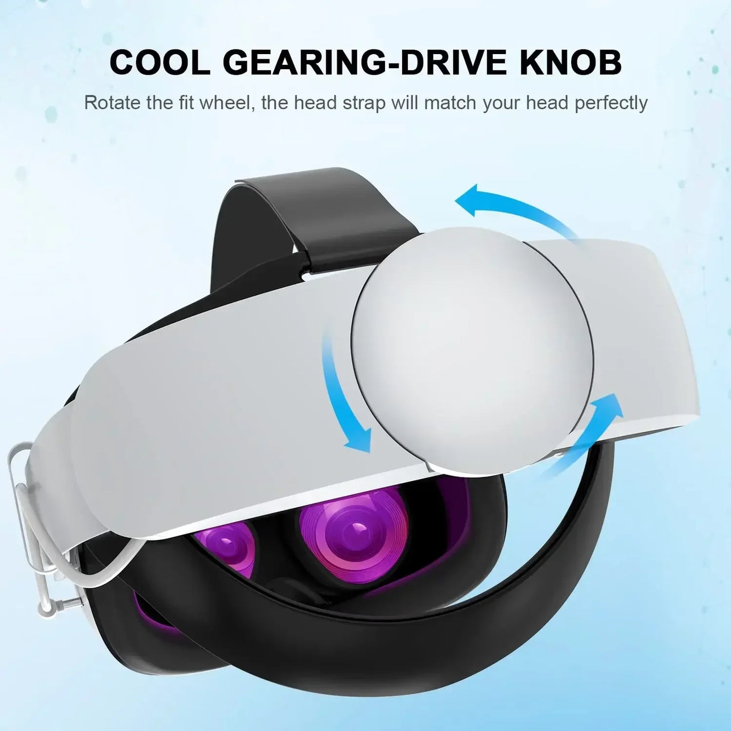 Head Strap with Battery for Meta/Oculus Quest 2 — Adjustable Comfortable Elite VR Strap to Extend Playtime