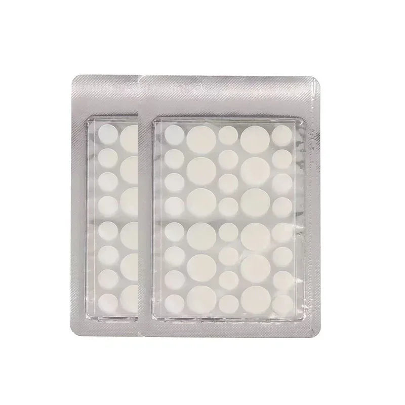 72/180-Piece Hydrocolloid Acne Patches - Waterproof Invisible Pimple Cover Stickers with Printed Designs