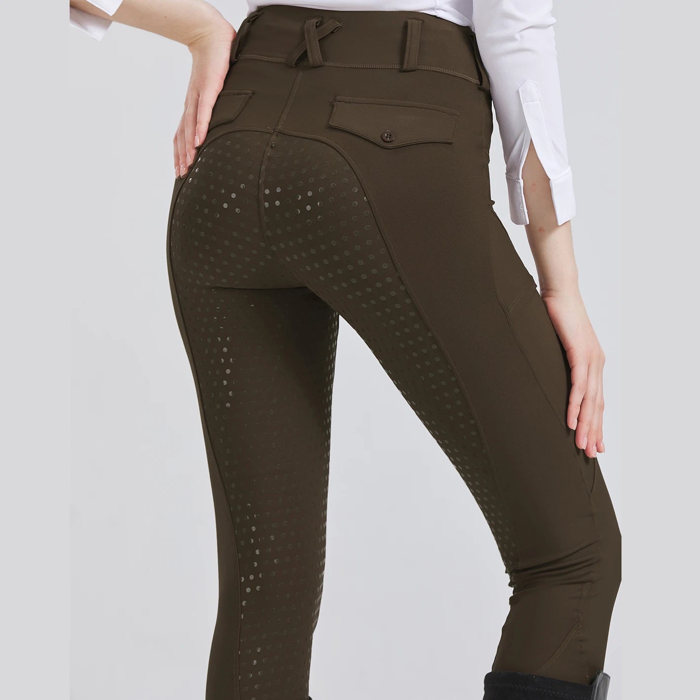 Professional Equestrian Riding Pants — Silicone Anti-Slip, Quick-Dry, Tight-Fit Sports & Cycling Trousers for Horse Riding Exams